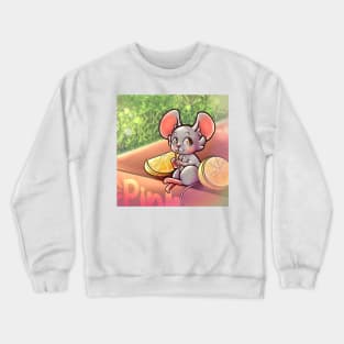 Mouse drinking pink lemonade Crewneck Sweatshirt